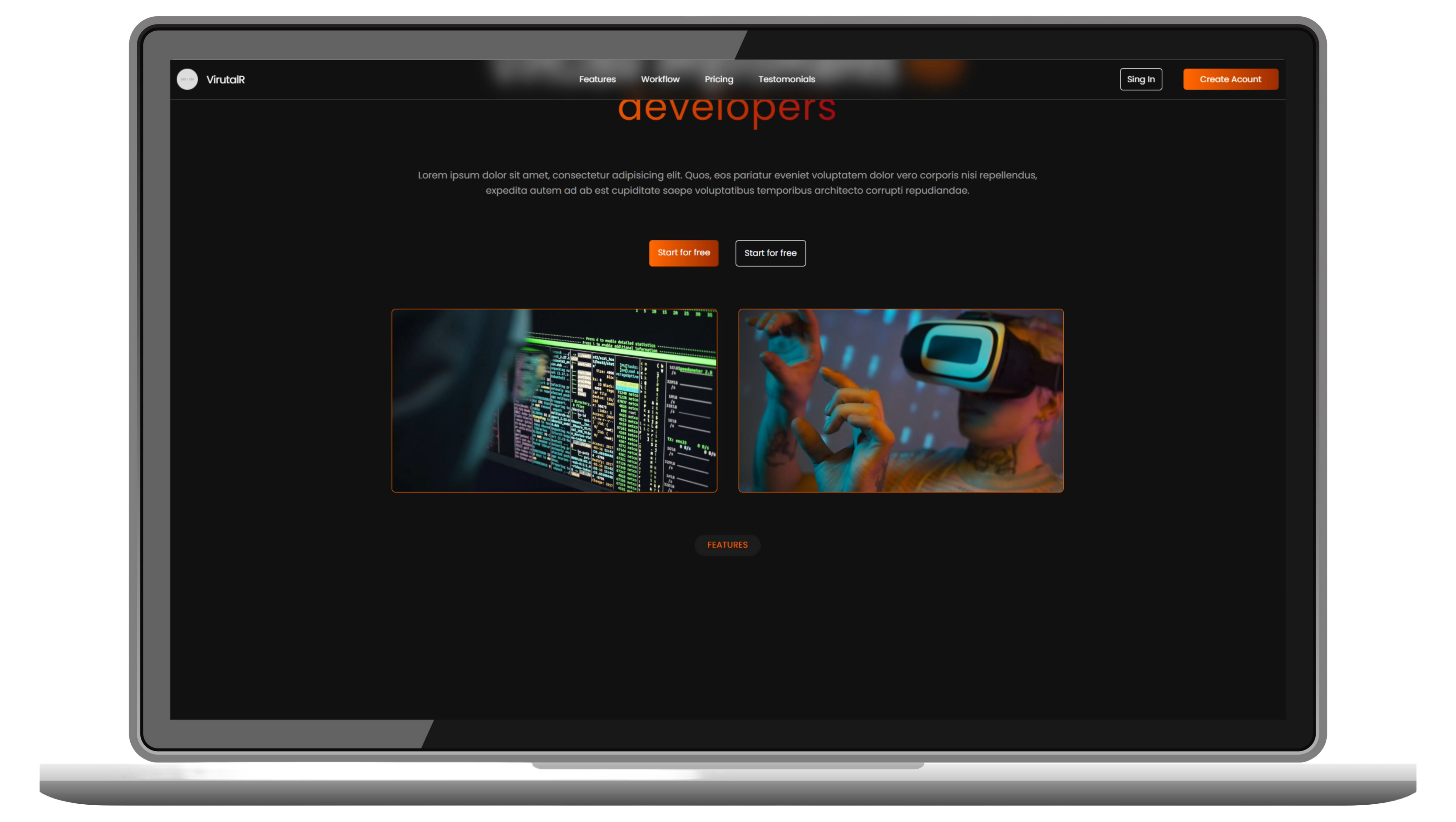 Notebook com imagens descritivas do projeto